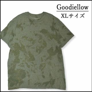 メンズブリーチ染め半袖TシャツXL 古着屋　緑　ブランド　ゆったり　大きめ　丸首(Tシャツ/カットソー(半袖/袖なし))