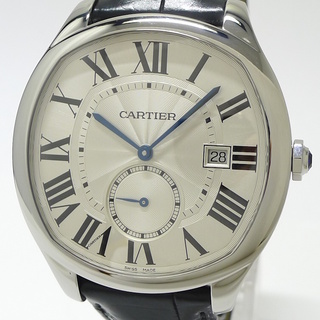 カルティエ(Cartier)のCartier ドライブドゥカルティエ 自動巻き 革ベルト シルバー文字盤(腕時計(アナログ))