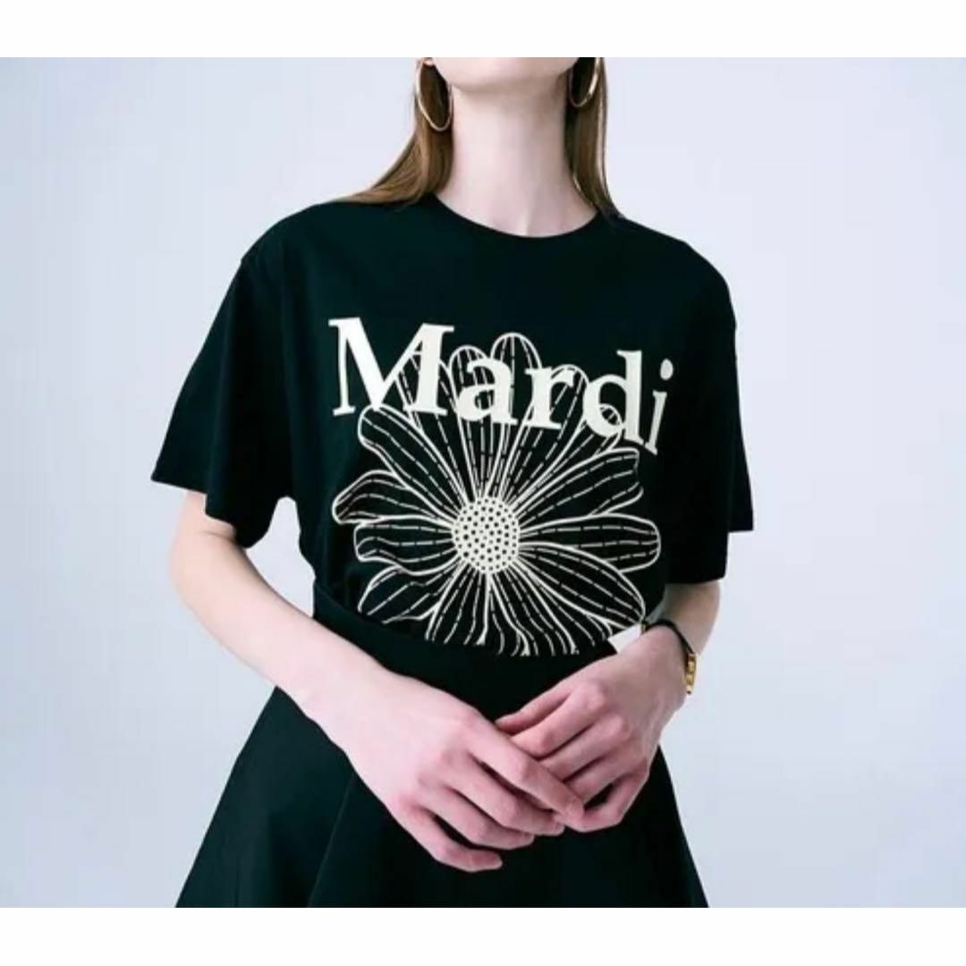 人気 Mardi マルディメクルディ Tシャツ　ブラッククリーム　韓国 レディースのトップス(Tシャツ(半袖/袖なし))の商品写真
