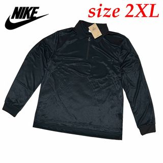 ナイキ(NIKE)の新品　2XLサイズ　ナイキ　テックパック　1/2ジップ　ポロシャツ　ブラック(ポロシャツ)