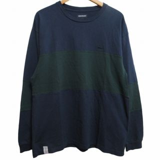 ディセンダント 近年モデル ロンT Tシャツ バイカラー ポイント刺繡 長袖 3(Tシャツ/カットソー(七分/長袖))