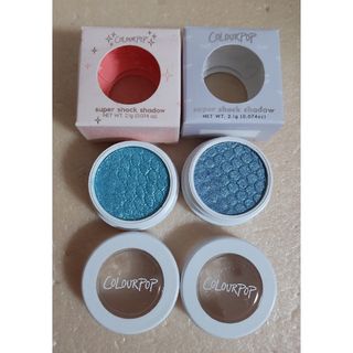 カラーポップ(colourpop)の【used】カラーポップ　スーパーショックシャドウ　ブルー系2色(アイシャドウ)