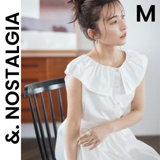 &.NOSTALGIA - 【&.NOSTALGIA】M ノースリーブ ブラウス 白 襟