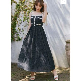 Herlipto Verona Tweed Long Dress M(ロングワンピース/マキシワンピース)