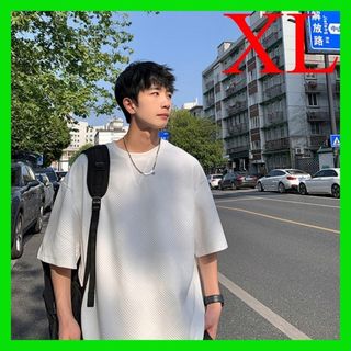 人気 セットアップ メンズ Tシャツ ハーフパンツ ビッグシルエット XL 韓国(セットアップ)