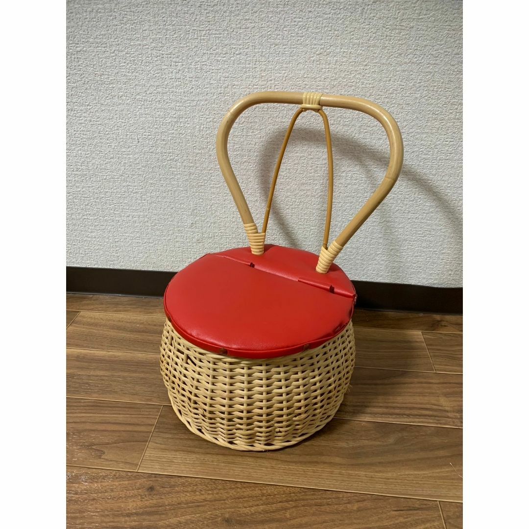 【希少】ひまわり椅子　日本製　ラタン　キッズチェア キッズ/ベビー/マタニティの寝具/家具(その他)の商品写真