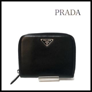 プラダ(PRADA)の【美品】PRADA プラダ　サフィアーノ　コンパクトジップ　二つ折り財布(財布)