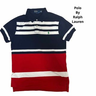 ポロラルフローレン(POLO RALPH LAUREN)のラルフローレン メンズ ポロシャツ ポニー 刺繍ロゴ  マルチカラー　ネイビーL(ポロシャツ)