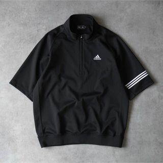 アディダス(adidas)の00s adidas 半袖 ハーフジップ トラックジャケット ジャージ(Tシャツ/カットソー(半袖/袖なし))