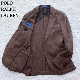 ポロラルフローレン(POLO RALPH LAUREN)のポロラルフローレン テーラードジャケット ツイード エルボーパッチ ブラウン(テーラードジャケット)