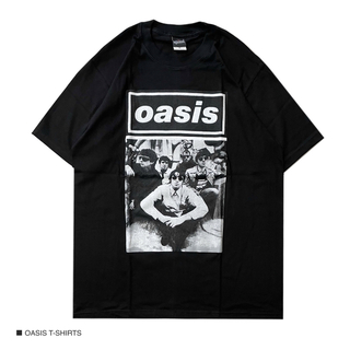 オアシス OASIS 半袖 Tシャツ ロック バンドT ブラック XL(Tシャツ/カットソー(半袖/袖なし))