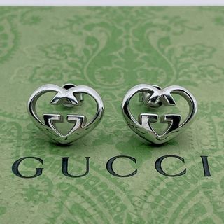 グッチ(Gucci)のGUCCI インターロッキング　ハート　ピアス　シルバー925(ピアス)