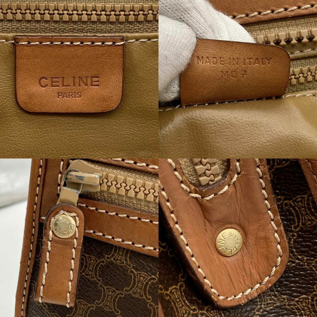 celine(セリーヌ)の【CELINE】トートバッグ　マカダム柄　PVC ダークブラウン　肩かけ　A4 レディースのバッグ(トートバッグ)の商品写真