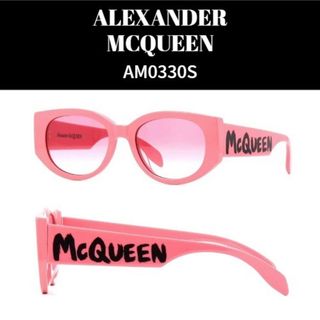 アレキサンダーマックイーン(Alexander McQueen)のALEXANDER MCQUEEN グラフィティオーバルサングラス(サングラス/メガネ)