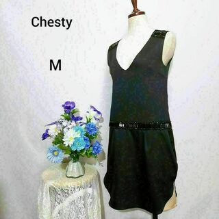 チェスティ(Chesty)のチェスティ　極上美品　ドレス　パーティー　Мサイズ　黒色系(その他ドレス)