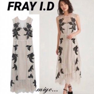 フレイアイディー(FRAY I.D)の[美品]FRAY I.D/レースアップモチーフドレス(ロングワンピース/マキシワンピース)