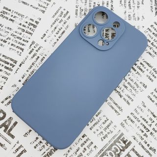 iPhone 14Pro シリコンケース (03) アッシュブルー(iPhoneケース)