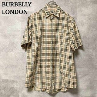 BURBERRY - バーバリーロンドン　メンズ　ノバチェック　半袖シャツ　シアサッカー　三陽商会