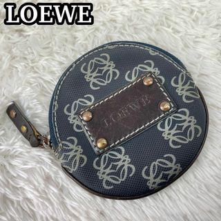 ロエベ(LOEWE)のロエベ　コインケース　リピートアナグラム　小銭入れ　PVC×レザー　コインパース(コインケース)