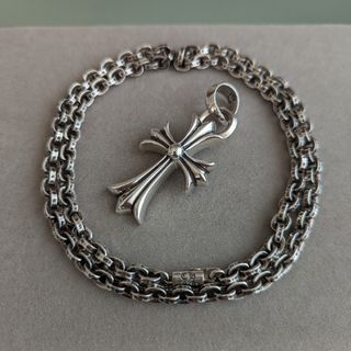 クロムハーツ(Chrome Hearts)のクロムハーツ ペーパーチェーン20inch＆CHクロスベイル Withベイル(ネックレス)