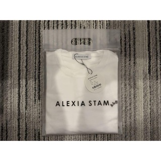 アリシアスタン(ALEXIA STAM)の新品 ALEXIA STAM♡アリシアスタン ロゴ刺繍 Tee ホワイト(Tシャツ(半袖/袖なし))