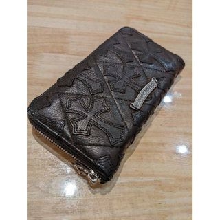 クロムハーツ(Chrome Hearts)の最高級品質！美品！クロムハーツ デストロイレザー キルクロス wallet 財布(長財布)