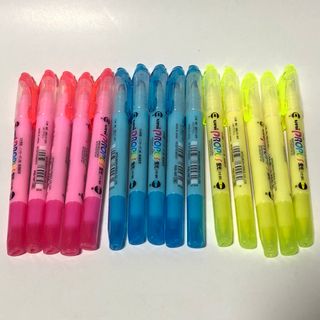 ミツビシエンピツ(三菱鉛筆)のuni 蛍光ペン 3色 15本セット(ペン/マーカー)