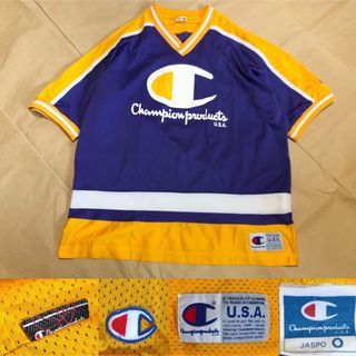 チャンピオン(Champion)の90s Champion フットボールシャツ メッシュ XL Tシャツ(Tシャツ/カットソー(半袖/袖なし))