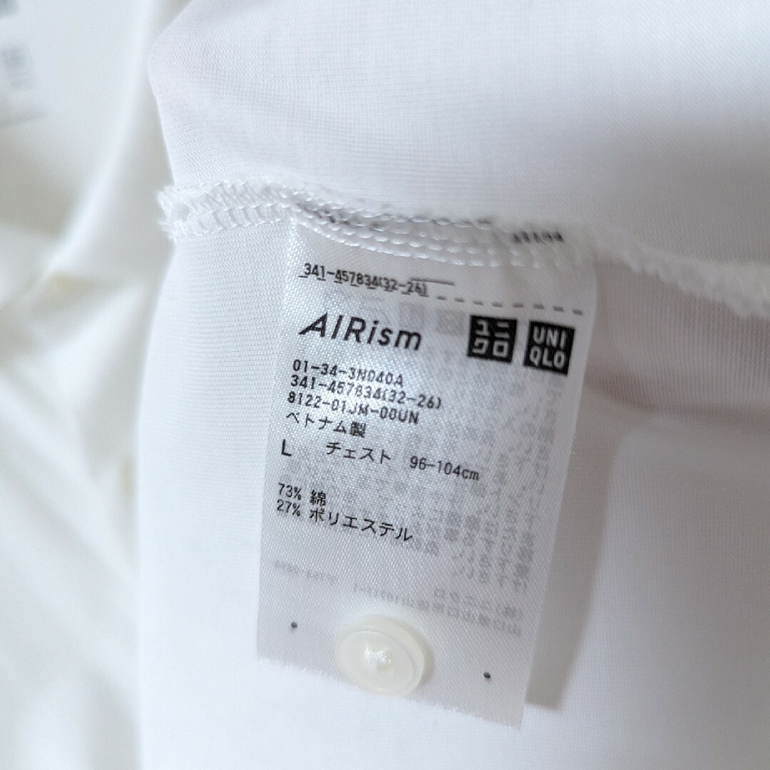 UNIQLO(ユニクロ)の【2023年モデル】UNIQLOエアリズムポロシャツフルオープン457834 L メンズのトップス(ポロシャツ)の商品写真