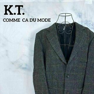 COMME CA DU MODE - 美品コムサデモード　KT テーラードジャケット　段返り　ボタンチェック　ツイード