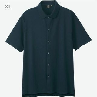 ユニクロ(UNIQLO)のユニクロ×セオリー ドライコンフォートフルオープンポロシャツ 黒 XL(シャツ)