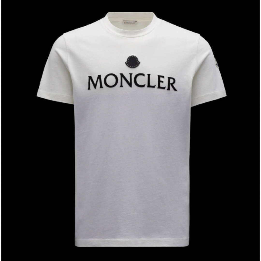 MONCLER(モンクレール)の★定価65,800円★MONCLER Tシャツ Ｍ　モンクレール ホワイト 高級 メンズのトップス(Tシャツ/カットソー(半袖/袖なし))の商品写真