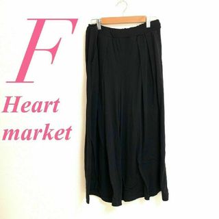 ハートマーケット(Heart Market)のハートマーケット　スカンツ　F　ブラック　ガウチョ　カジュアル　ポリ　レーヨン(カジュアルパンツ)