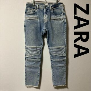 ザラ(ZARA)のZARA men デニム ストレッチ バイカーデニム パンツ サイズ40/31(デニム/ジーンズ)