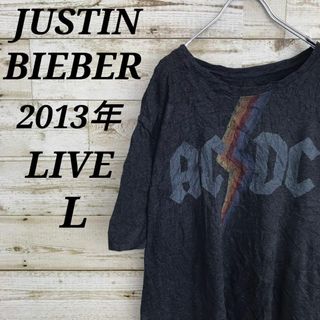 MUSIC TEE - 【k4153】US古着ジャスティンビーバーバンドミュージック半袖Tシャツ2013