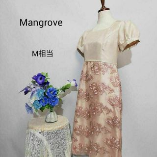 マングローブ(Mangrove)のMangrove 極上美品　ドレス　ワンピース　パーティー　ピンク　レース　М(ナイトドレス)