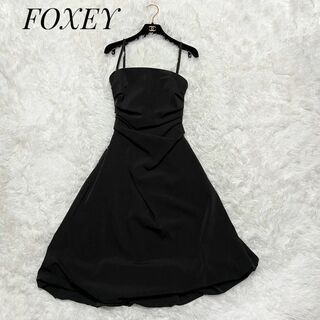 FOXEY - 【美品】FOXEY キャミワンピース ドレス バルーン レディース ブラック