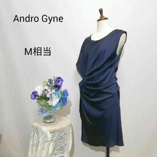 Andro Gyne 極上美品　ドレス　ワンピース　パーティー　ネイビー色(ナイトドレス)