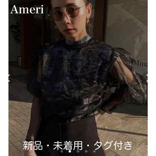 アメリヴィンテージ(Ameri VINTAGE)のAmeri MEDI PRINT LAYERED SHEER SET TOP(シャツ/ブラウス(長袖/七分))