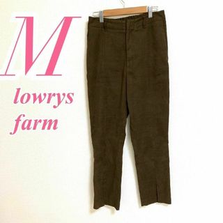 ローリーズファーム(LOWRYS FARM)のローリーズファーム　テーパードパンツ　M　ブラウン　フェイクスウェード　ポリ(カジュアルパンツ)