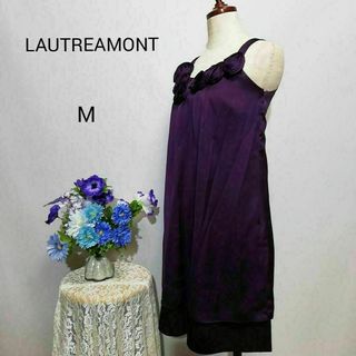 LAUTREAMONT - ロートレアモン　極上美品　ドレス　ワンピース　パーティー　パープル色　Мサイズ