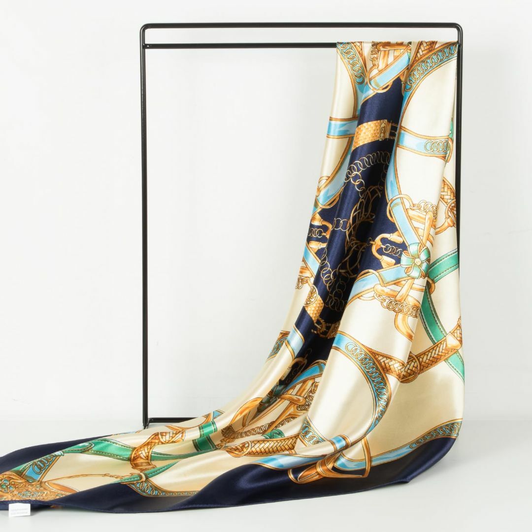 【色: C033】[RIIQIICHY] 90cm スカーフレディース 正方形大 レディースのファッション小物(その他)の商品写真