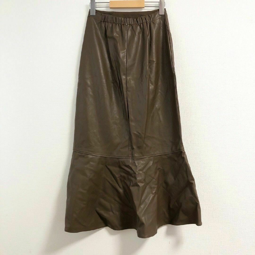 INGNI(イング)のイング　マーメイドスカート　F　ブラウン　大人カジュアル　きれいめ　合成皮革 レディースのスカート(ロングスカート)の商品写真