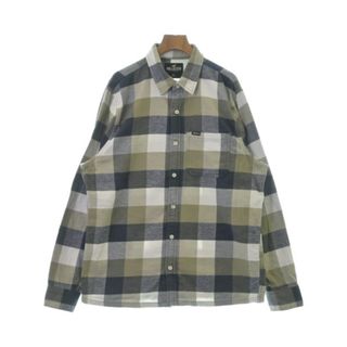 ホリスター(Hollister)のHollister カジュアルシャツ XL 白xカーキx紺(チェック) 【古着】【中古】(シャツ)