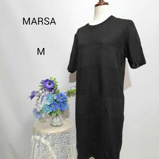 MARSA 極上美品　ドレス　ワンピース　パーティー　黒色　Мサイズ(ひざ丈ワンピース)