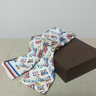 ルイヴィトン(LOUIS VUITTON)の【美品】ルイヴィトン　バンドースカーフ　モノグラムレインボー　シルク100%(バンダナ/スカーフ)