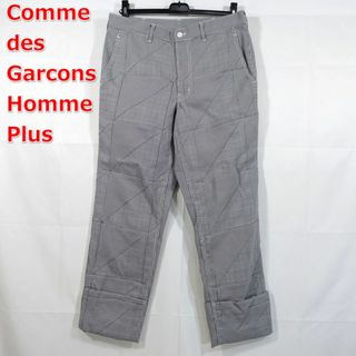 コムデギャルソンオムプリュス(COMME des GARCONS HOMME PLUS)の【良品】コムデギャルソンオムプリュス　千鳥・グレンチェック切替クロップドパンツ(スラックス)