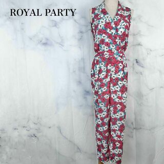ROYAL PARTY - ★【新品・タグ付】ロイヤルパーティ　ボタニカル柄サロペット　レッド　花柄