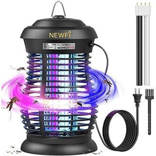 防水！ 18W 双直管 電撃殺虫器 虫 蚊 蛾 コバエ 駆除 虫除け コバエ取り(その他)