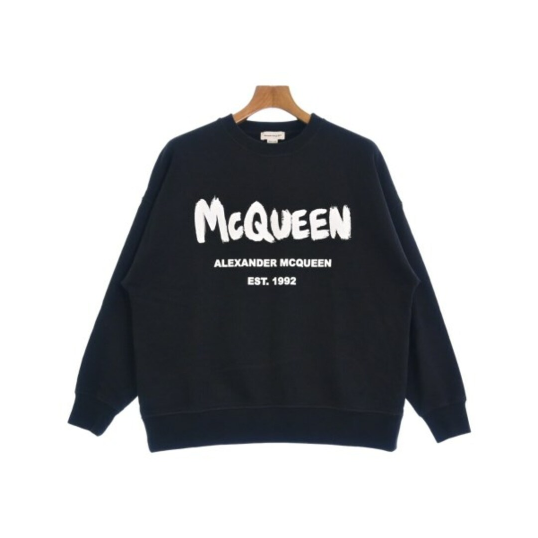 Alexander McQueen(アレキサンダーマックイーン)のALEXANDER MCQUEEN スウェット 38(S位) 黒 【古着】【中古】 メンズのトップス(スウェット)の商品写真